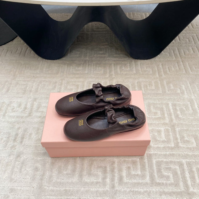 MARY JANE FLATS IN ESPRESSO SMOOTH LAMBSKIN