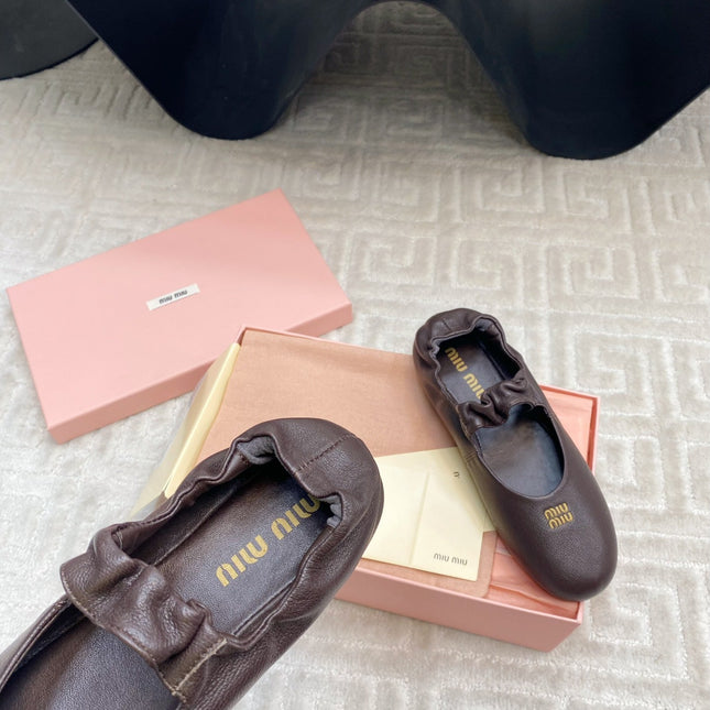 MARY JANE FLATS IN ESPRESSO SMOOTH LAMBSKIN