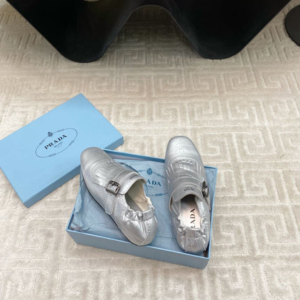 TASSEL LOAFERS IN SILVER METALLIC LAMBSKIN