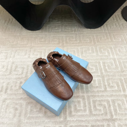 TASSEL LOAFERS IN RUSSET BROWN LAMBSKIN