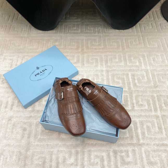 TASSEL LOAFERS IN RUSSET BROWN LAMBSKIN