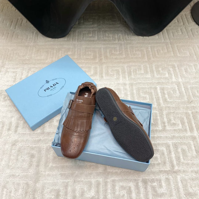 TASSEL LOAFERS IN RUSSET BROWN LAMBSKIN