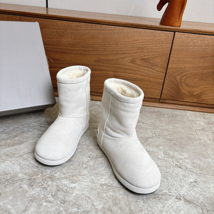 BALENCIAGA 25S ALASKA ANKLE BOOTS IN WHITE SUEDE