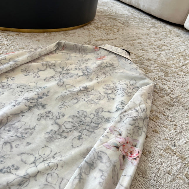 CHANEL LONG-SLEEVE PRINTED SHIRT IN SOFT FABRIC