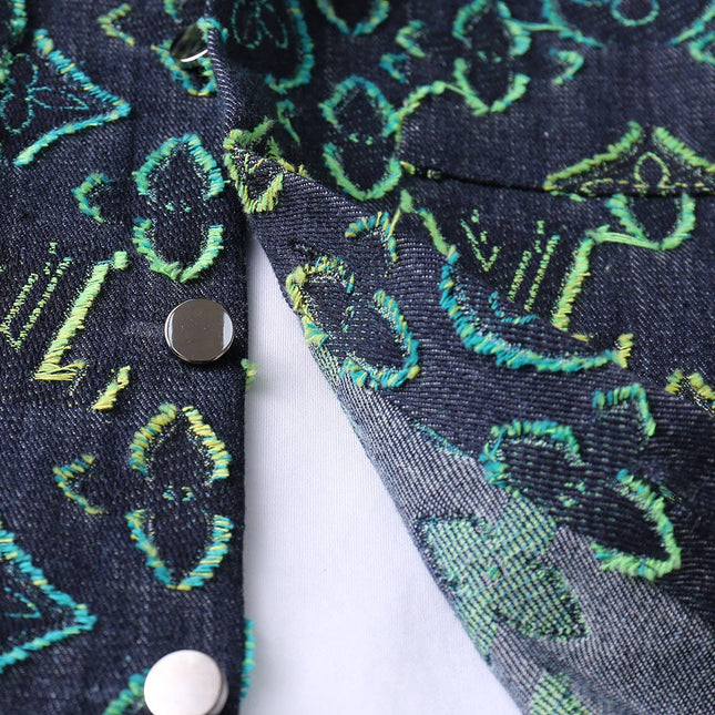 LV SHIRT IN NAVY BLUE MONOGRAM DENIM 239035