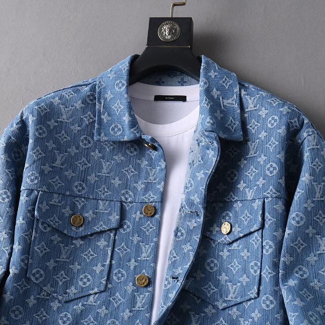 LV DENIM SHIRT JACKET BLUE MONOGRAM 238991