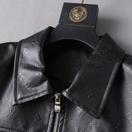 LV SHIRT JACKET IN BLACK MONOGRAM EMBOSSED CALFSKIN 238993
