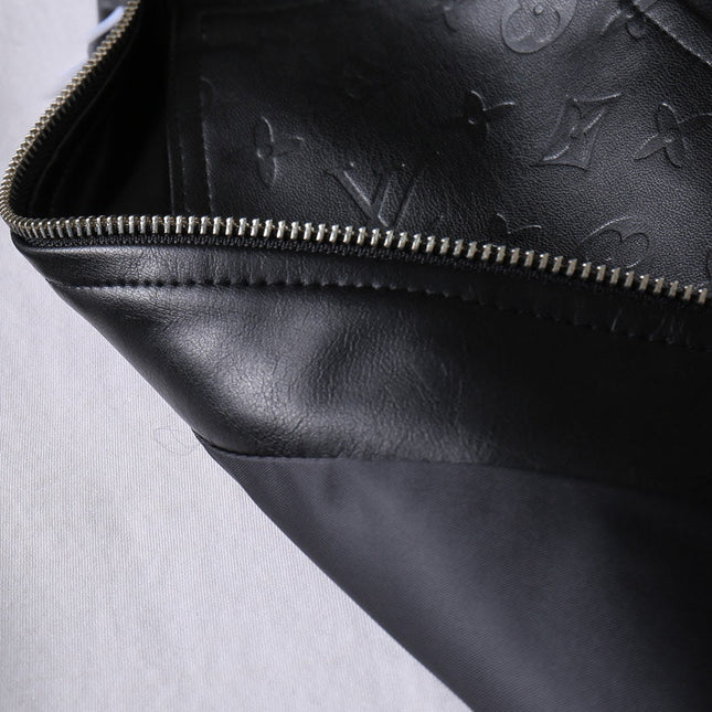 LV BLACK LAMBSKIN SHIRT JACKET 238998