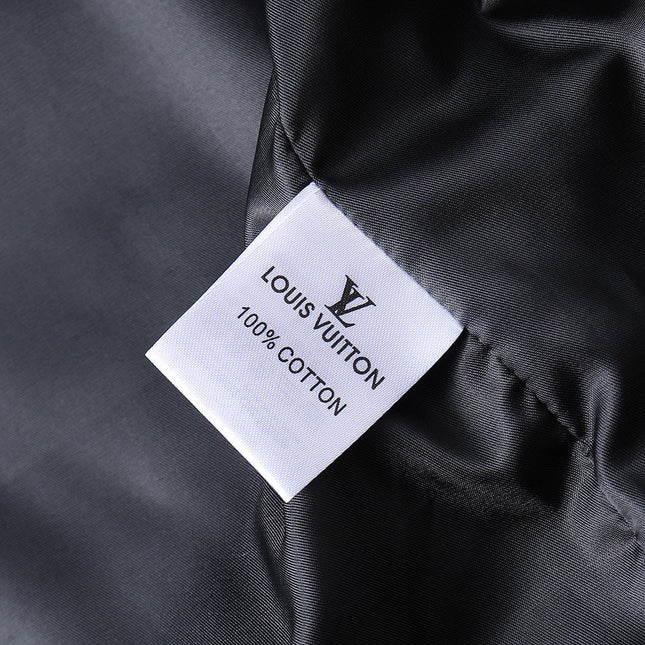 LV HOODED JACKET NAVY BLUE MONOGRAM AND BLACK 239169
