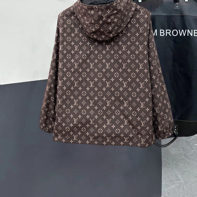 LV DOUBLE-SIDED JACKET BLACK AND BROWN 239023