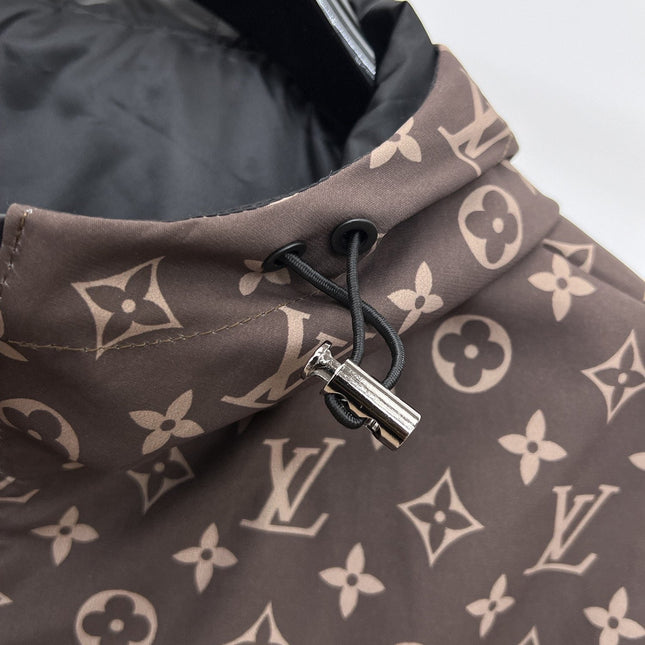 LV DOUBLE-SIDED JACKET BLACK AND BROWN 239023