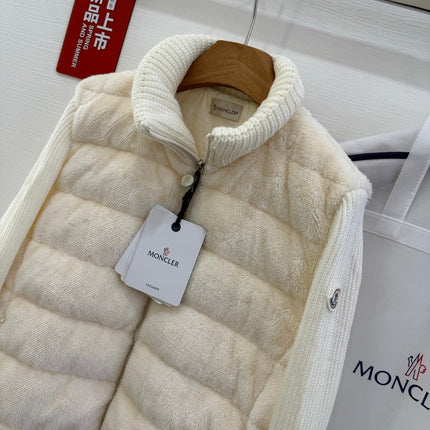 MONCLER 25S WOOL CARDIGAN IN WHITE 068