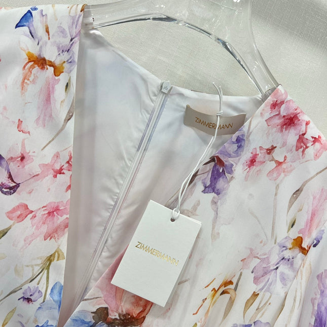 ZIMMER LONG-SLEEVE V-NECK DRESS 269296