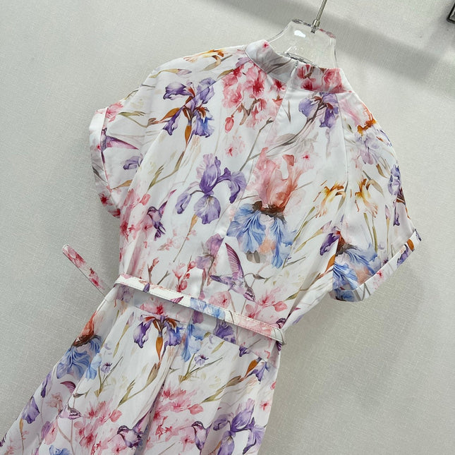 ZIMMER PLEATED DRESS WITH STAND COLLAR 269299