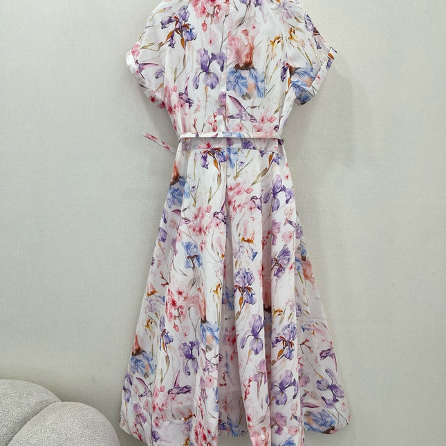 ZIMMER PLEATED DRESS WITH STAND COLLAR 269299