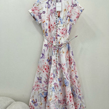 ZIMMER PLEATED DRESS WITH STAND COLLAR 269299