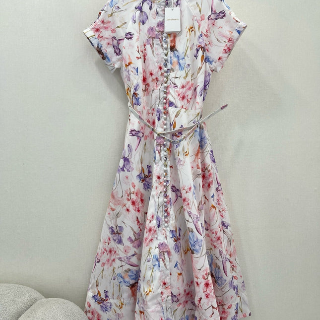 ZIMMER PLEATED DRESS WITH STAND COLLAR 269299