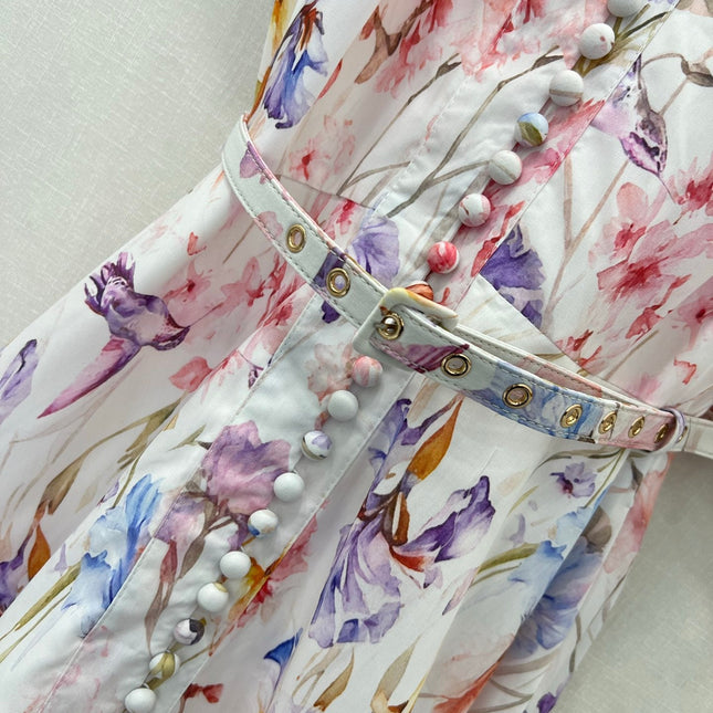 ZIMMER PLEATED DRESS WITH STAND COLLAR 269299