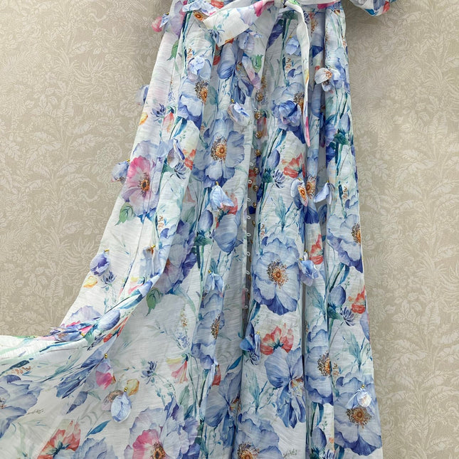 ZIMMER DRESS WITH STAND COLLAR AND PUFF SLEEVES 269285