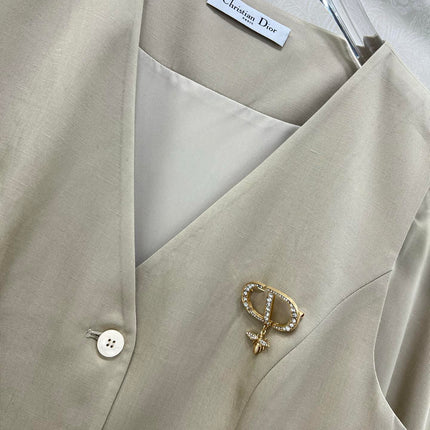 DIOR WIDE-LEG PANTS AND VEST SET 275206