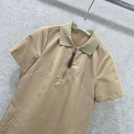LOEWE SHORT-SLEEVE SHIFT DRESS WITH SIDE POCKETS