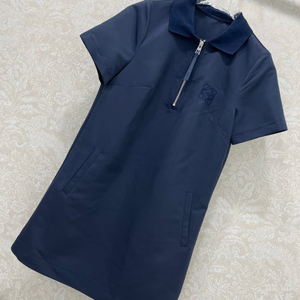 LOEWE SHORT-SLEEVE SHIFT DRESS WITH SIDE POCKETS 269160