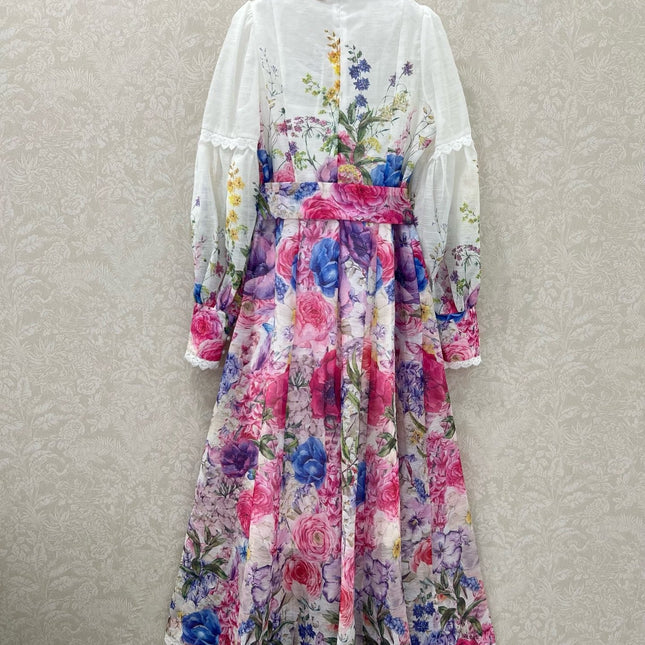 ZIMMER FLORAL PRINT DRESS WITH STAND COLLAR 269177