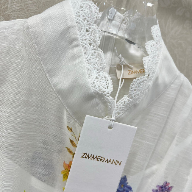 ZIMMER FLORAL PRINT DRESS WITH STAND COLLAR 269177