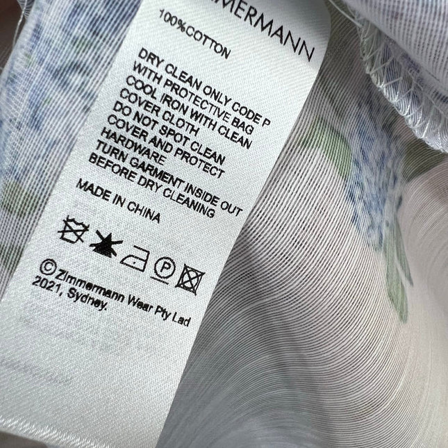 ZIMMER FLORAL DRESS WITH STAND COLLAR AND BELT 269180