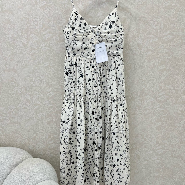 CHANEL WHITE SPAGHETTI STRAP DRESS 269211