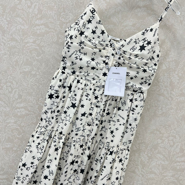 CHANEL WHITE SPAGHETTI STRAP DRESS 269211