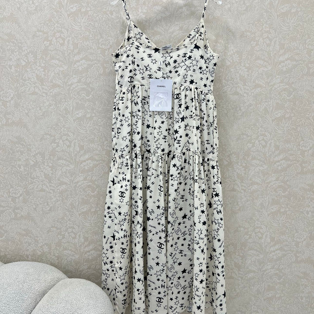 CHANEL WHITE SPAGHETTI STRAP DRESS 269211