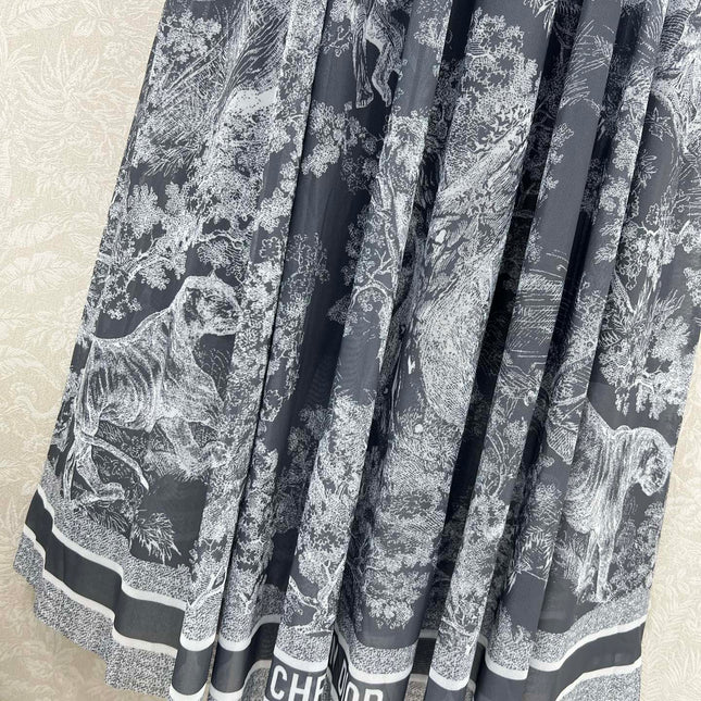 DIOR SPAGHETTI STRAP DRESS IN DARK GREY