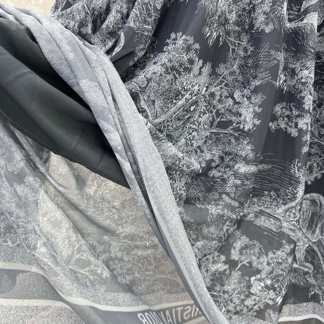 DIOR SPAGHETTI STRAP DRESS IN DARK GREY