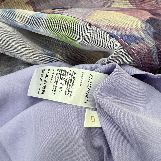 ZIMMERMANN SHORT HERRINGBONE DRESS IN PLUM PURPLE 269377