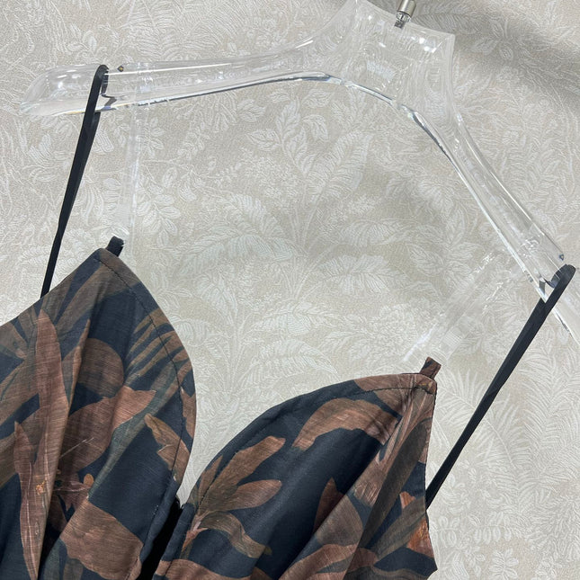 ZIMMERMANN STRAIGHT TUBE DRESS WITH HERRINGBONE PATTERN 269368