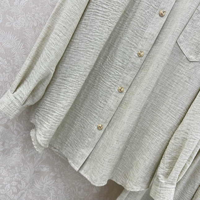 CHANEL SHIRT AND WIDE-LEG TROUSERS SET STYLE 33