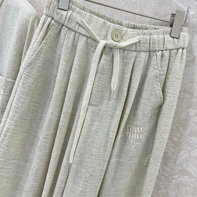 CHANEL SHIRT AND WIDE-LEG TROUSERS SET STYLE 33