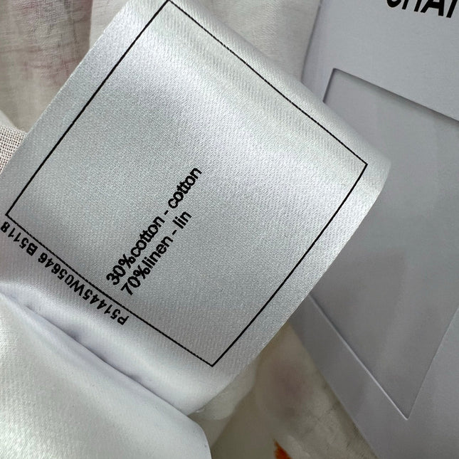 CHANEL RUFFLED SPAGHETTI STRAP TOP 272286