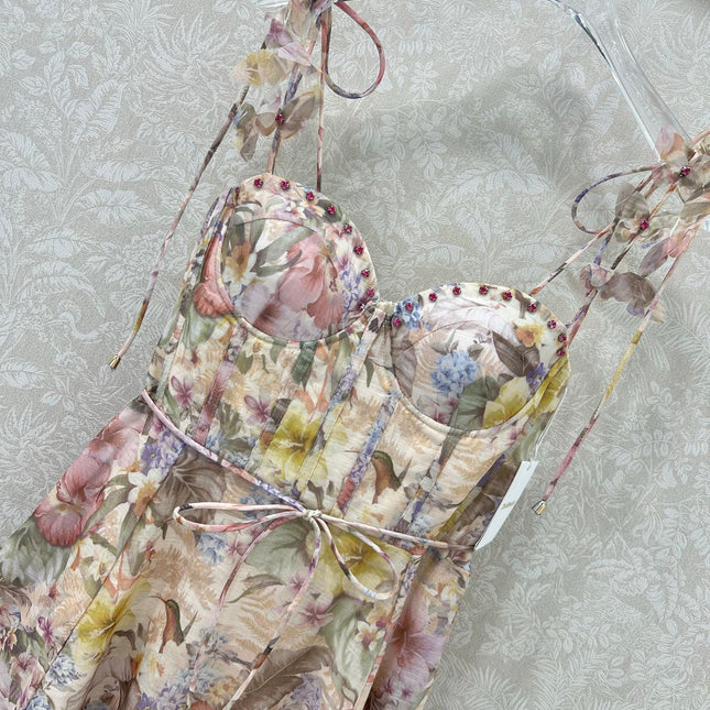 ZIMMER NEW STYLE FLORAL HALTER DRESS 272272