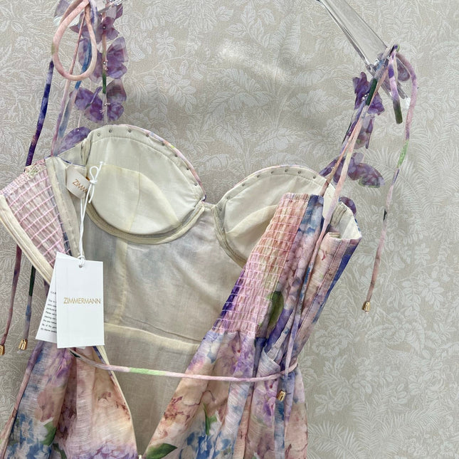 ZIMMER NEW STYLE FLORAL HALTER DRESS 272271