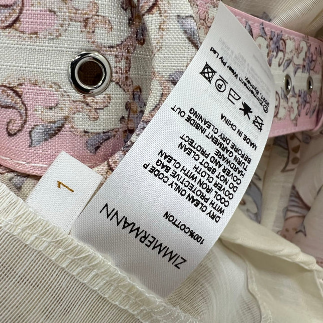 ZIMMERMANN SHORT DRESS WITH A STAND COLLAR 275114