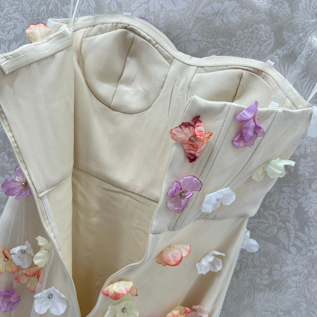 ZIMMERMANN TUBE DRESS WITH 3D FLORAL PATTERN 275124