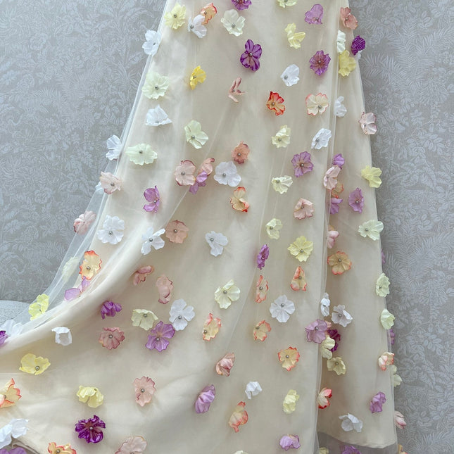 ZIMMERMANN TUBE DRESS WITH 3D FLORAL PATTERN 275124