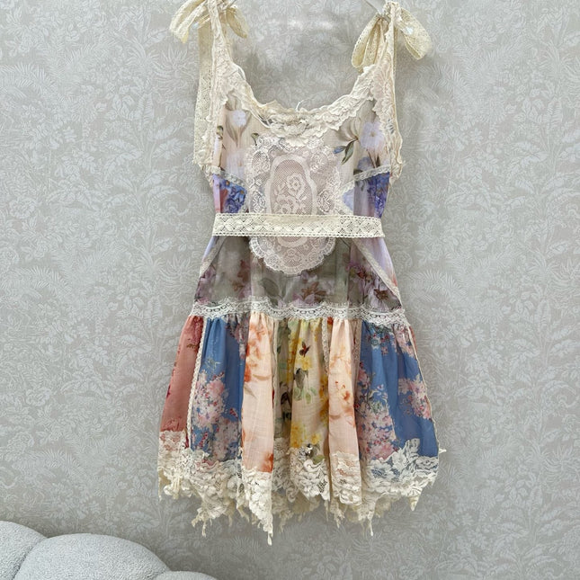 ZIMMERMANN SLEEVELESS HALTER DRESS WITH V-NECK 275127