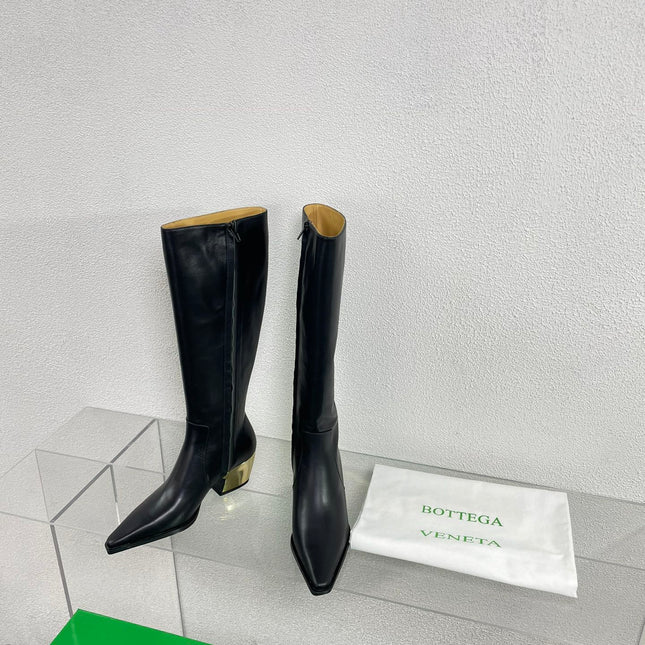 TEX HIGH BOOT IN BLACK CALFSKIN