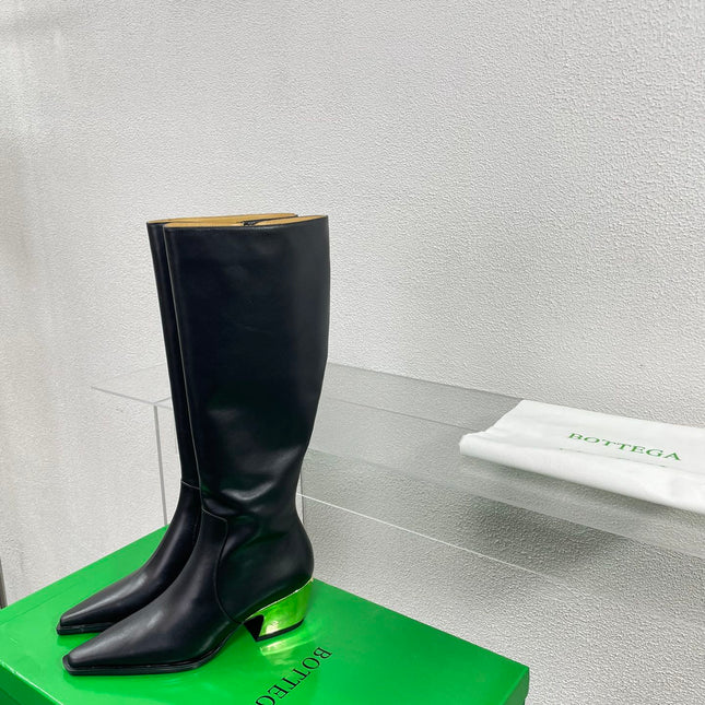 TEX HIGH BOOT IN BLACK CALFSKIN