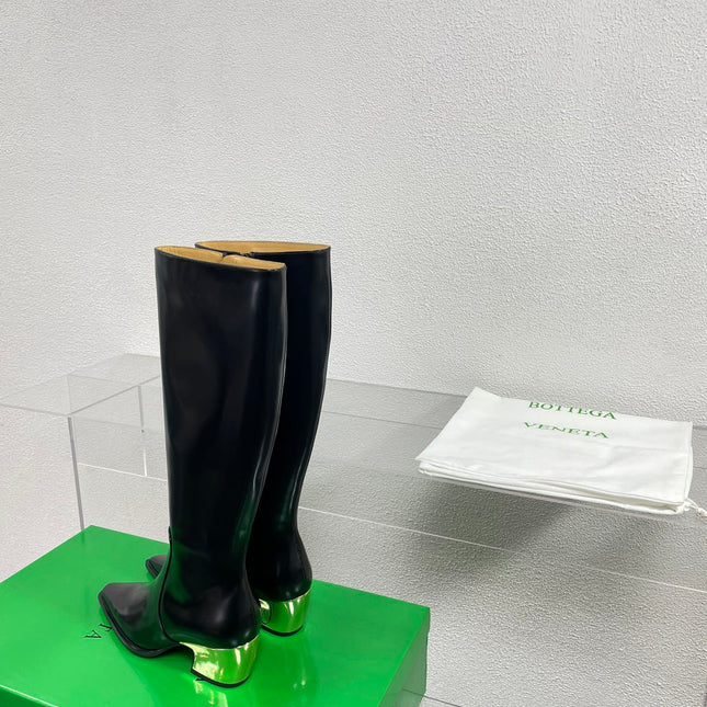 TEX HIGH BOOT IN BLACK PATENT CALFSKIN