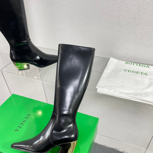 TEX HIGH BOOT IN BLACK PATENT CALFSKIN