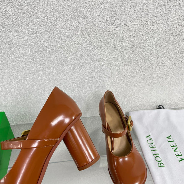 ATOMIC MARY-JANE PUMP 9 CM IN BRONZE BROWN CALFSKIN